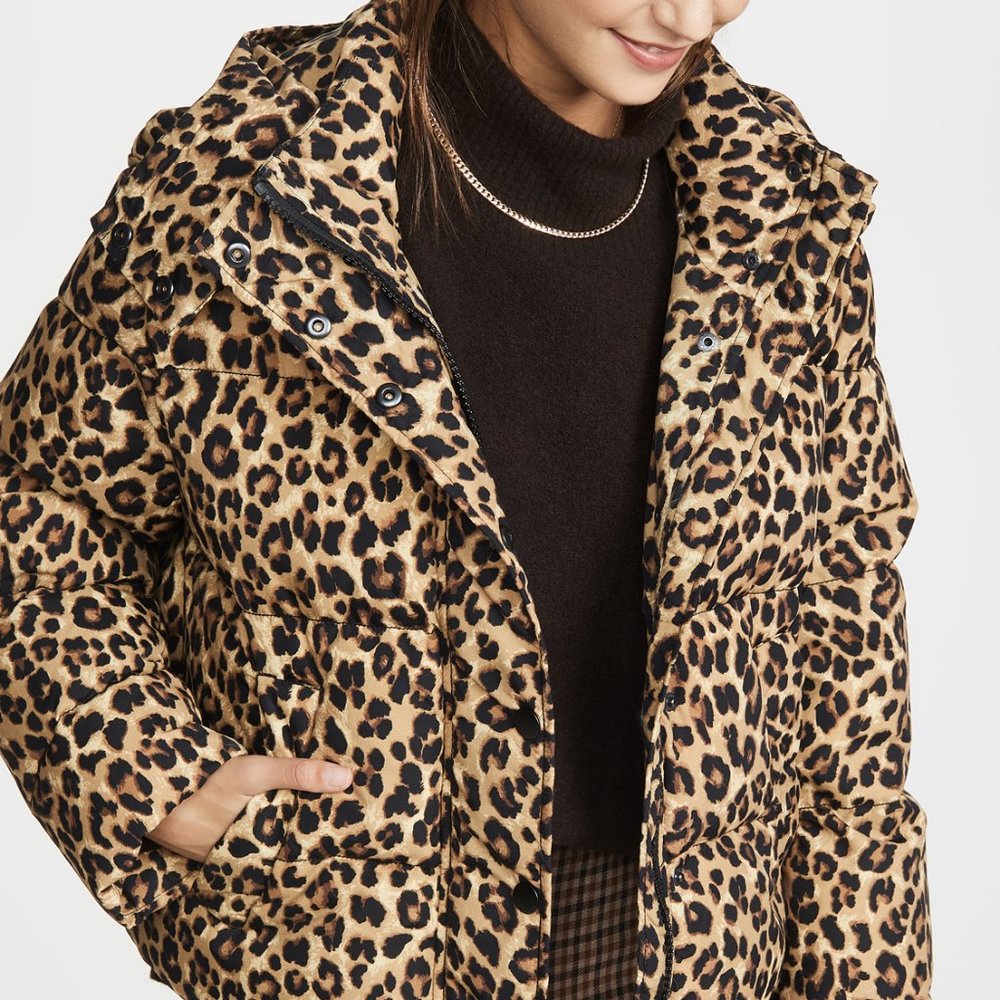 Veronica Beard Casper Leopard-Print Puffer Down Jacket - Picture 10 of 14